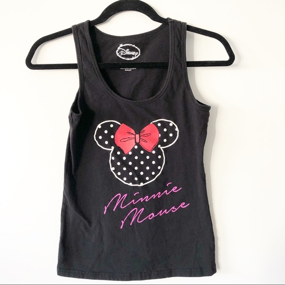 Disney Other - Disney Minnie Mouse Black Tank Top Youth Medium